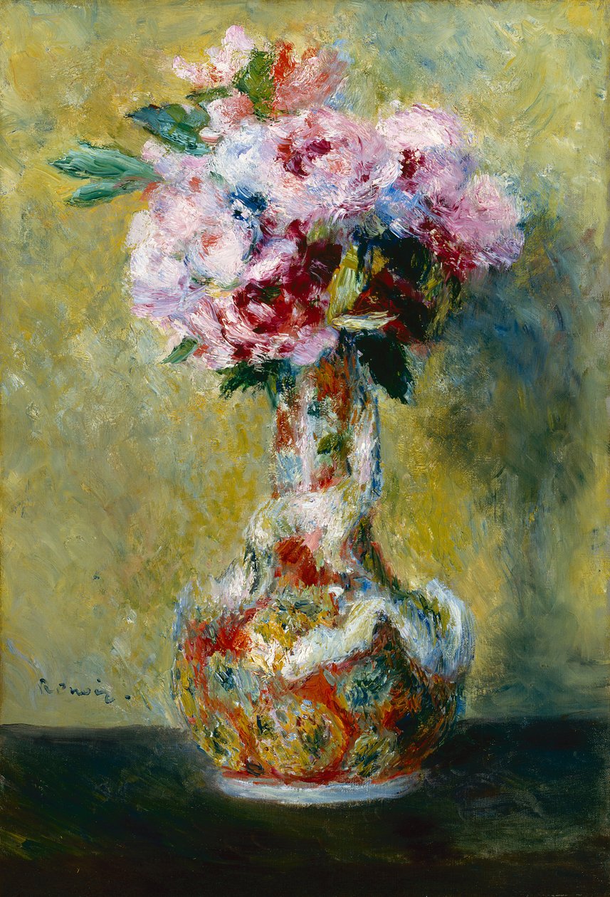 „Bukiet kwiatów w japońskim wazonie” (japonizm) Obraz Pierre Auguste Renoir (1841-1919) 1878 Indianapolis Museum of Art Stany Zjednoczone autorstwa Pierre Auguste Renoir