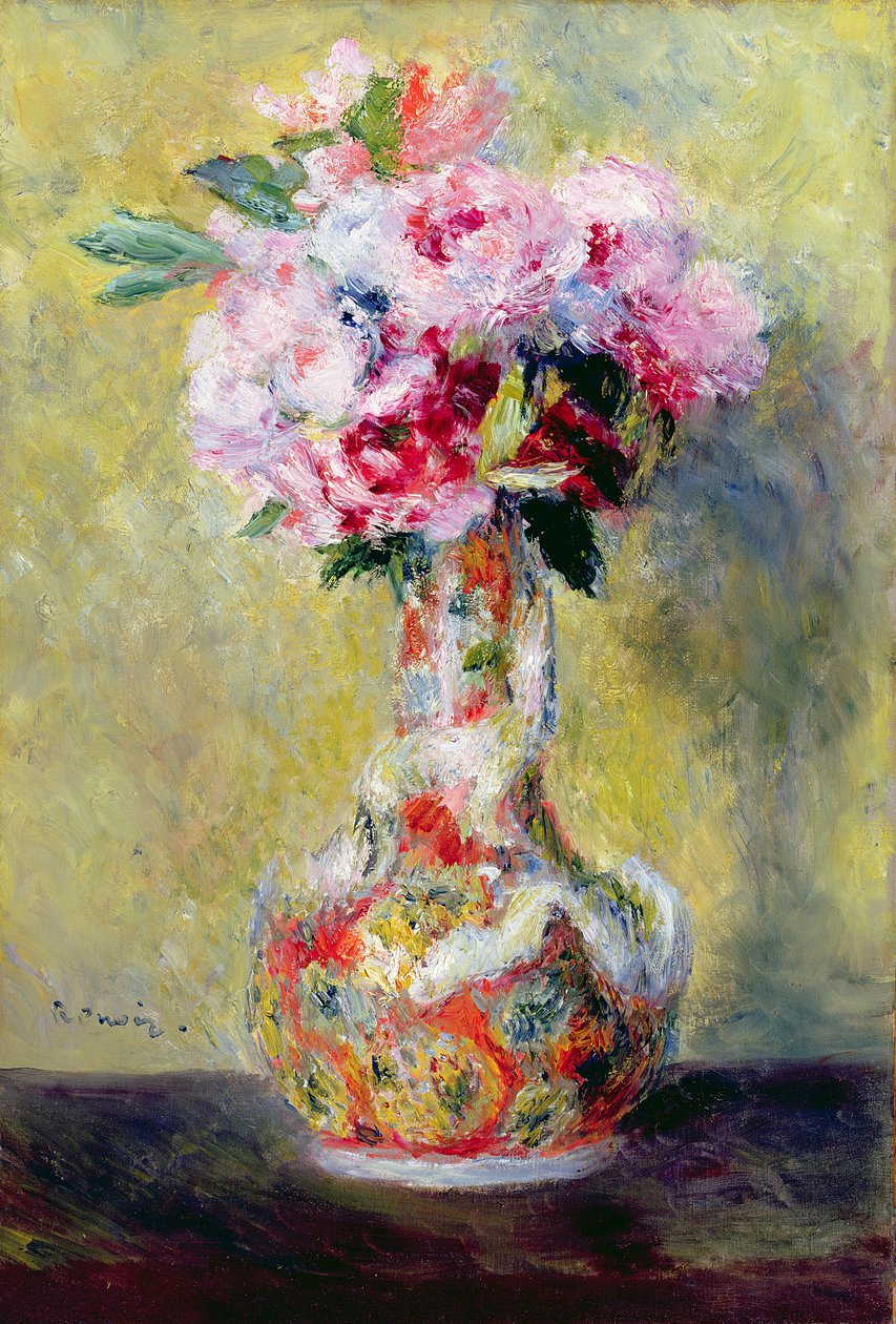 Bukiet w wazonie autorstwa Pierre Auguste Renoir