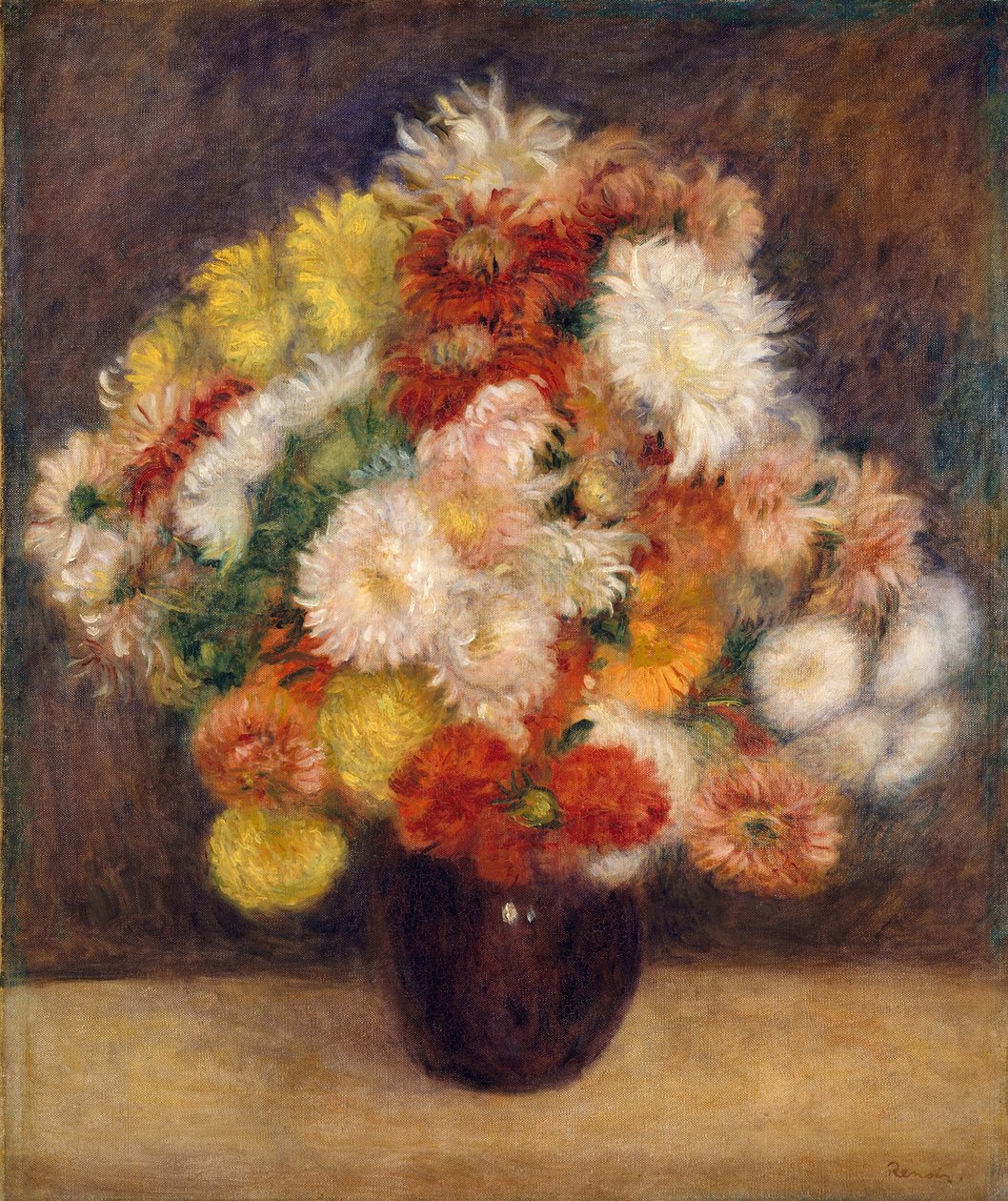 Bukiet chryzantem, 1881 autorstwa Pierre Auguste Renoir