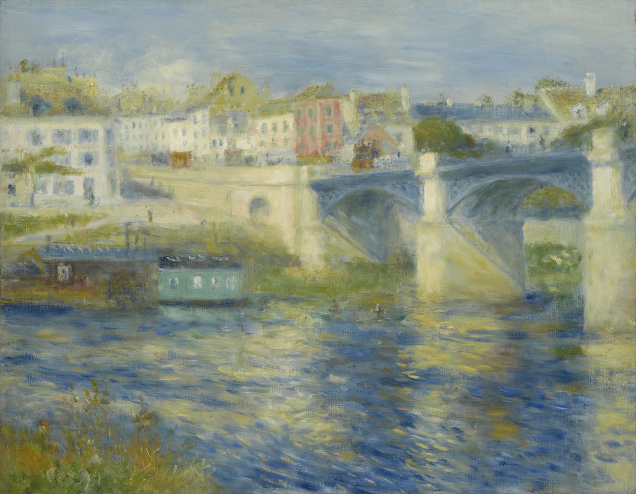 Most w Chatou, ok. 1875 (olej na płótnie) autorstwa Pierre Auguste Renoir