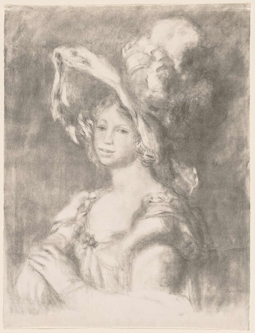 Popiersie młodej dziewczyny Mlle. Dieterlé. autorstwa Pierre Auguste Renoir