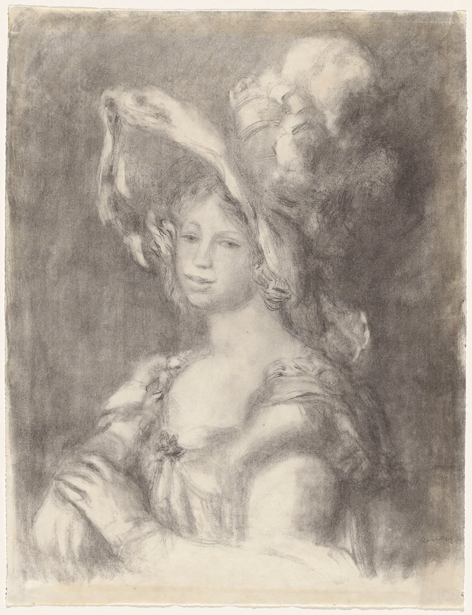 Popiersie młodej kobiety (Mlle Dieterle) autorstwa Pierre Auguste Renoir