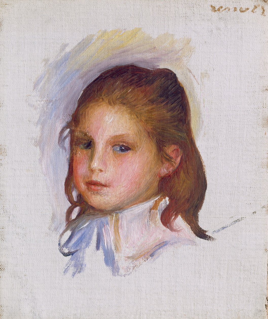 Dziecko z brązowymi włosami, 18871888. autorstwa Pierre Auguste Renoir
