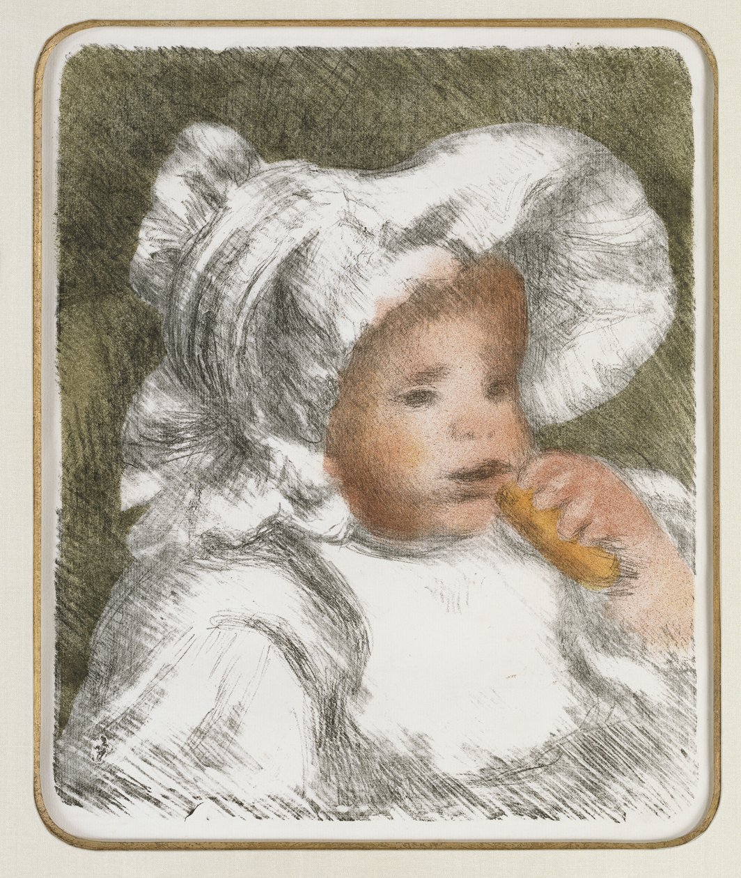 Dziecko z ciastkiem, ok.1888-89 autorstwa Pierre Auguste Renoir
