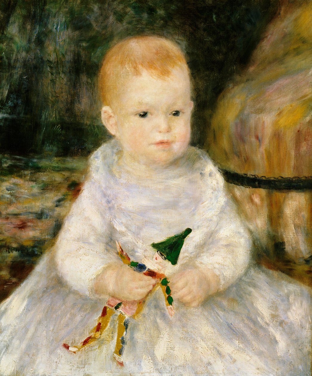Dziecko z zabawkowym klaunem autorstwa Pierre Auguste Renoir