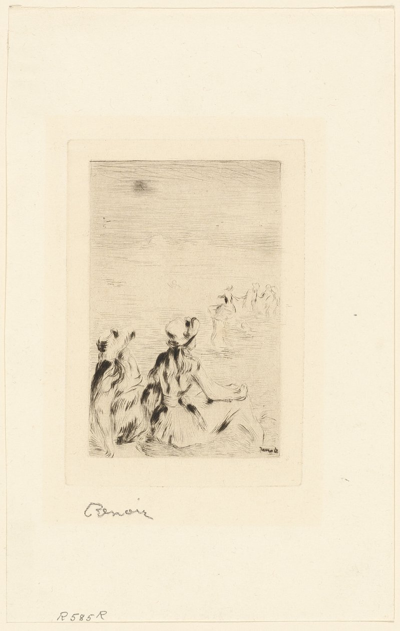 Dzieci na plaży, Bernoval autorstwa Pierre Auguste Renoir