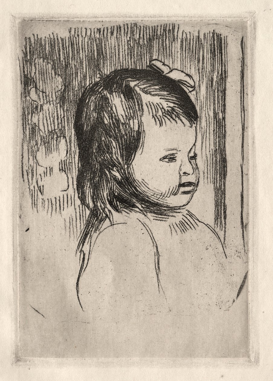 Popiersie dziecka, zwrócone w prawo autorstwa Pierre Auguste Renoir