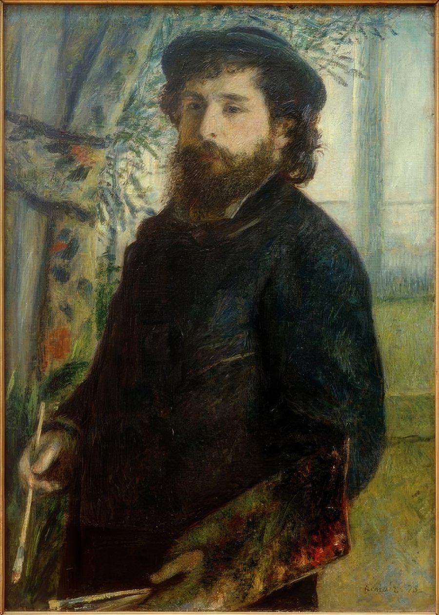 Claude Monet podczas malowania autorstwa Pierre Auguste Renoir