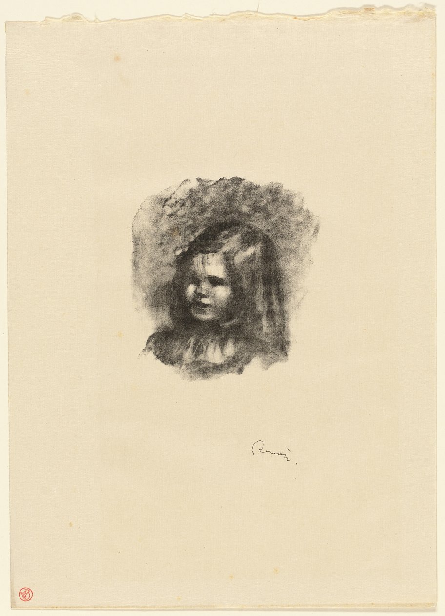 Claude Renoir, zwrócony w lewo autorstwa Pierre Auguste Renoir