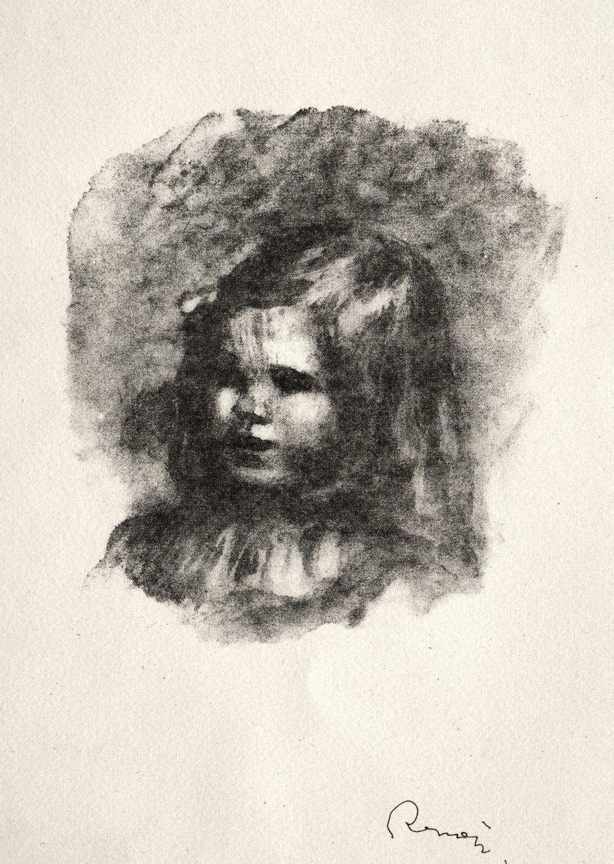 Claude Renoir, zwrócony w lewo autorstwa Pierre Auguste Renoir