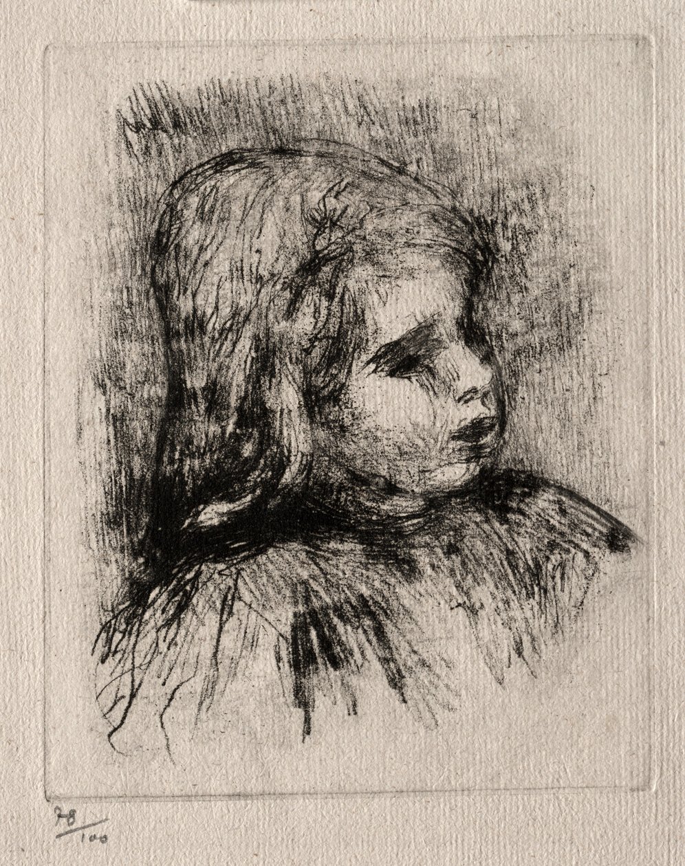 Claude Renoir, trzy czwarte w prawo, 1908. autorstwa Pierre Auguste Renoir