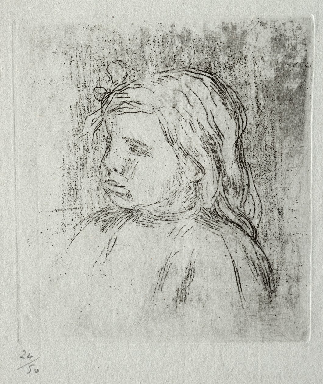 Claude Renoir, trzy czwarte w lewo, 1908. autorstwa Pierre Auguste Renoir