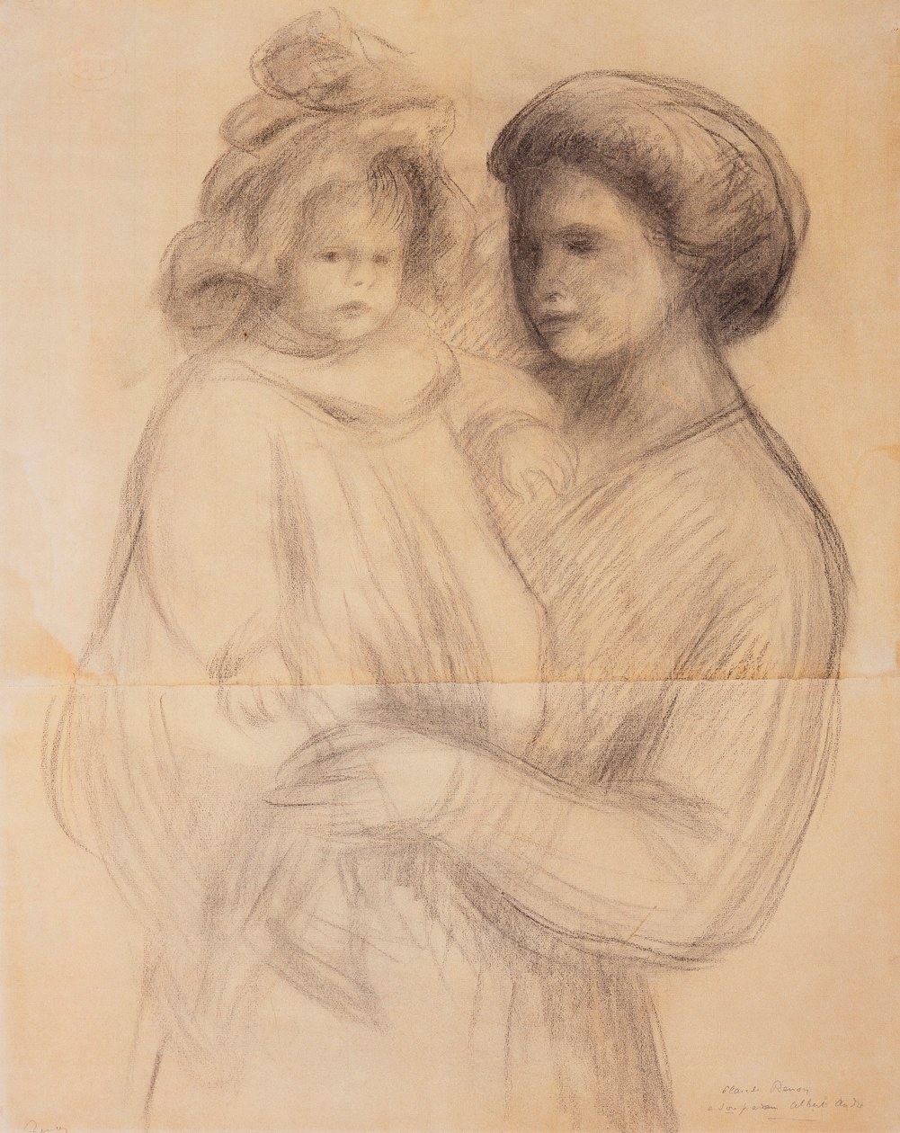 Claude Renoir w ramionach swojej pielęgniarki Renee Jolivet; Claude Renoir w ramionach swojej pielęgniarki, Renee Jolivet, 1903 autorstwa Pierre Auguste Renoir