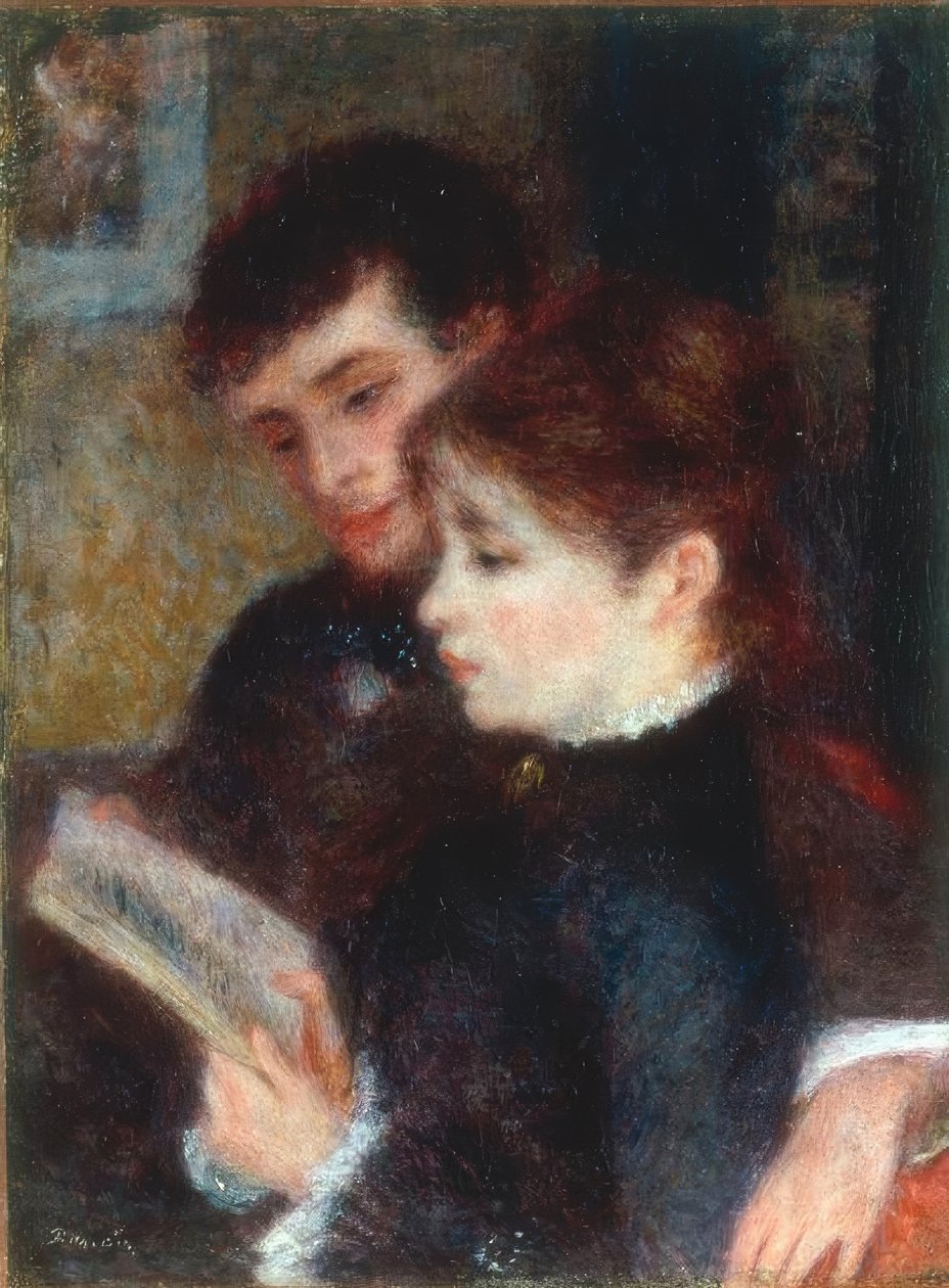 Para czytająca autorstwa Pierre Auguste Renoir
