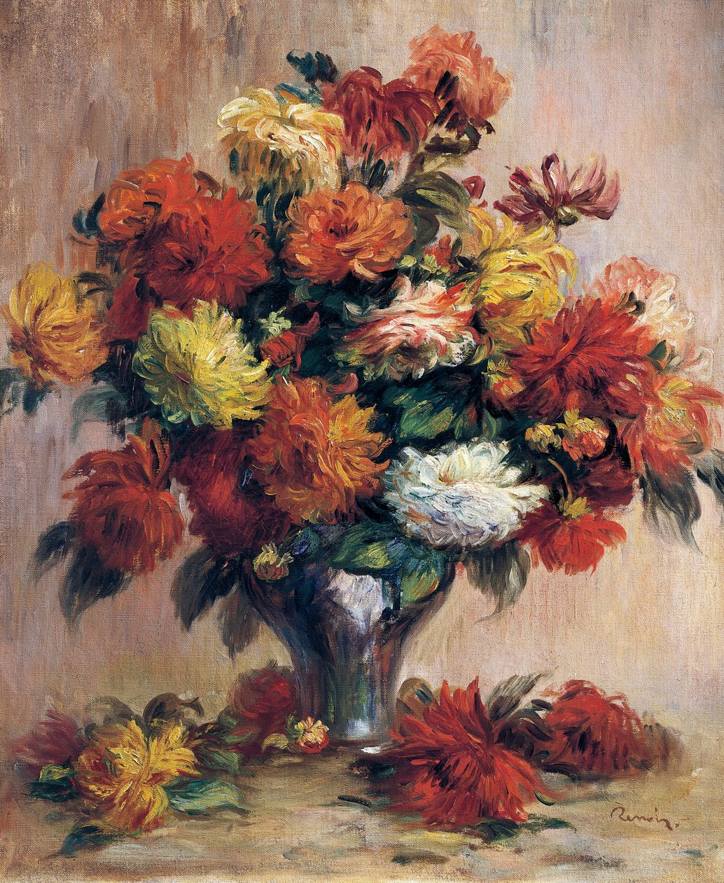 Dalie, Pierre-Auguste Renoir, olej na płótnie autorstwa Pierre Auguste Renoir