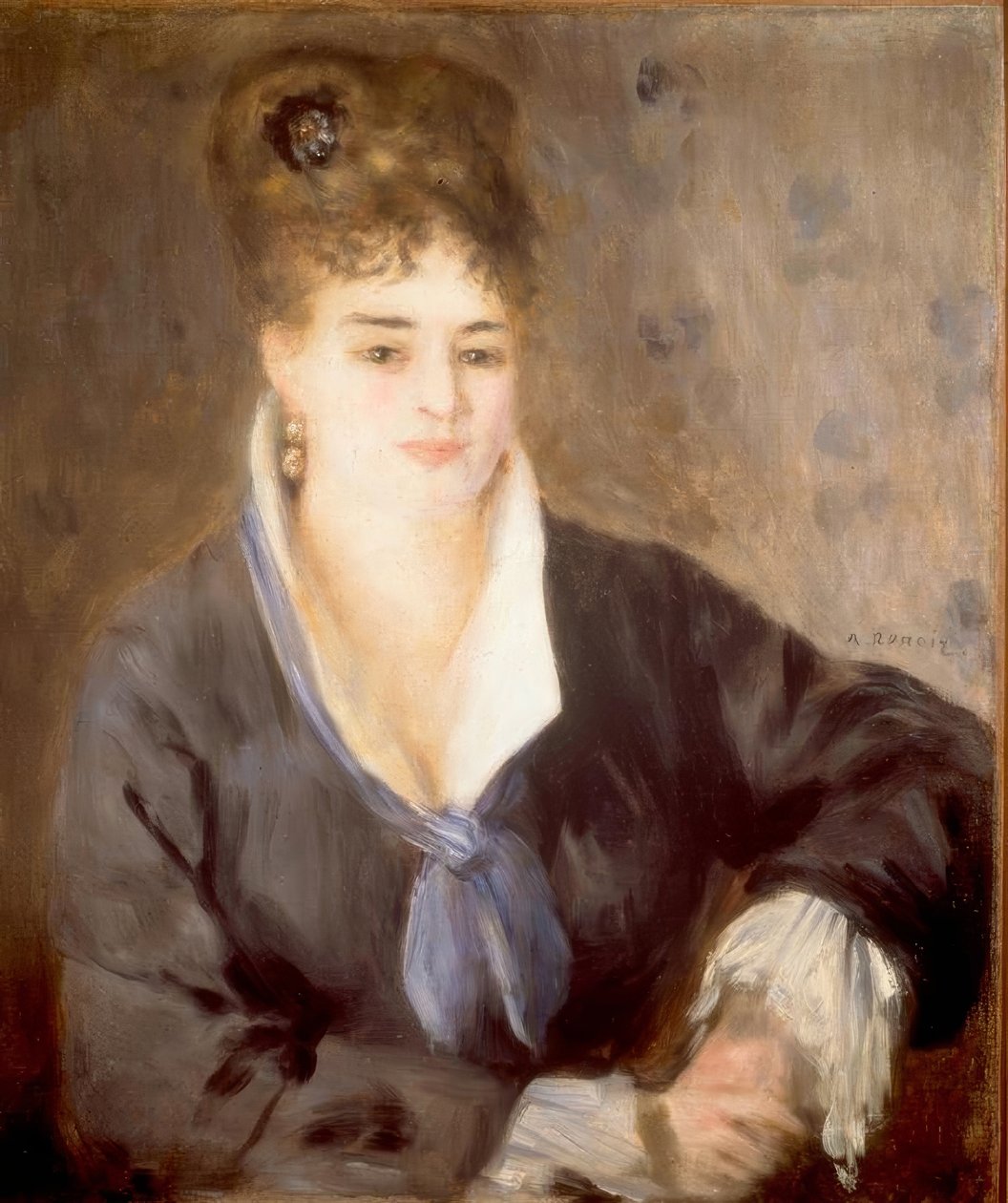 Pani w czerni autorstwa Pierre Auguste Renoir