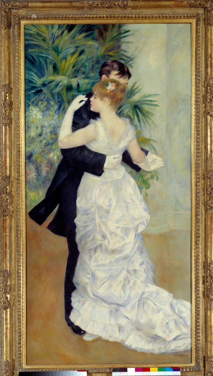 Taniec ma miasto. Obraz Pierre Auguste Renoir (1841-1919) przedstawiający Suzanne Valadon i Paula Lhote autorstwa Pierre Auguste Renoir