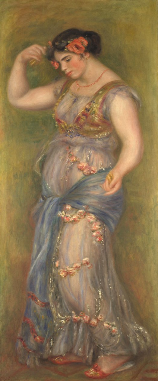 Tańcząca dziewczyna z kastanietami autorstwa Pierre Auguste Renoir