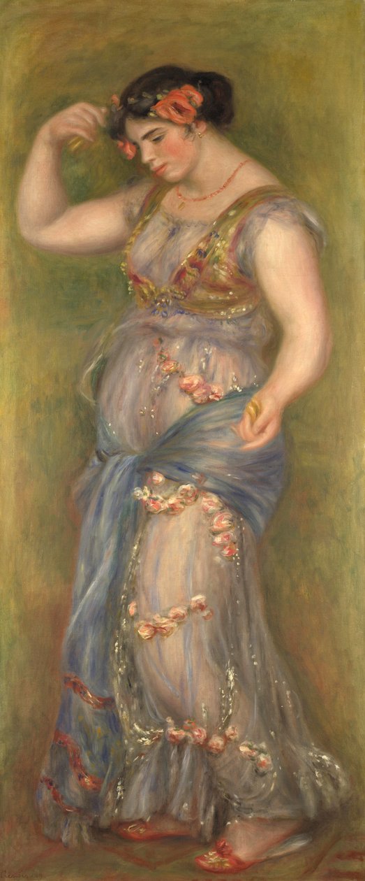 Tańcząca dziewczyna z kastanietami, 1909 autorstwa Pierre Auguste Renoir
