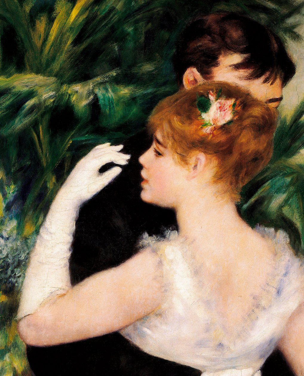 Taniec w mieście - Jedną z modelek była francuska malarka Suzanne Valadon (1865-1938) (detal) autorstwa Pierre Auguste Renoir
