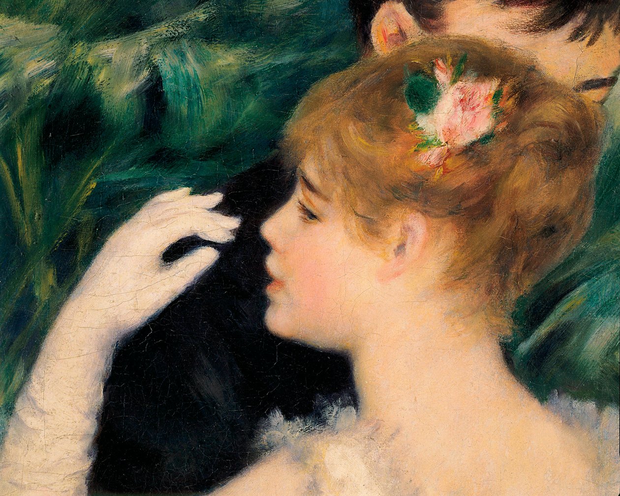 Taniec w mieście - Jedną z modelek była francuska malarka Suzanne Valadon (1865-1938) (detal) autorstwa Pierre Auguste Renoir