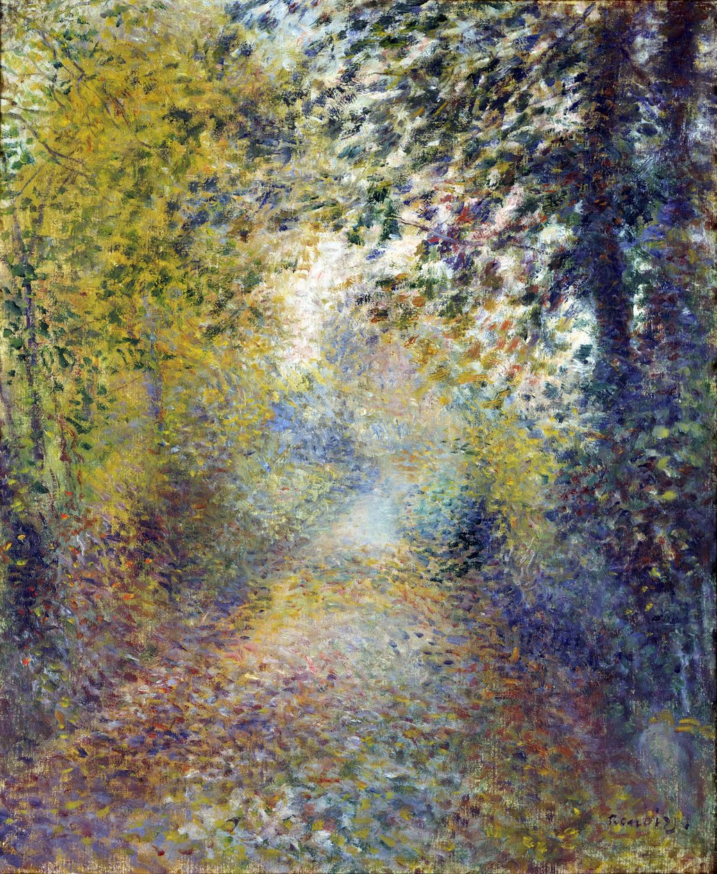 „W lesie” (w lesie) Obraz Pierre Auguste Renoir (1841-1919) 1880 Wymiary 55,8x46,3 cm Narodowe Muzeum Sztuki Zachodniej, Tokio autorstwa Pierre Auguste Renoir