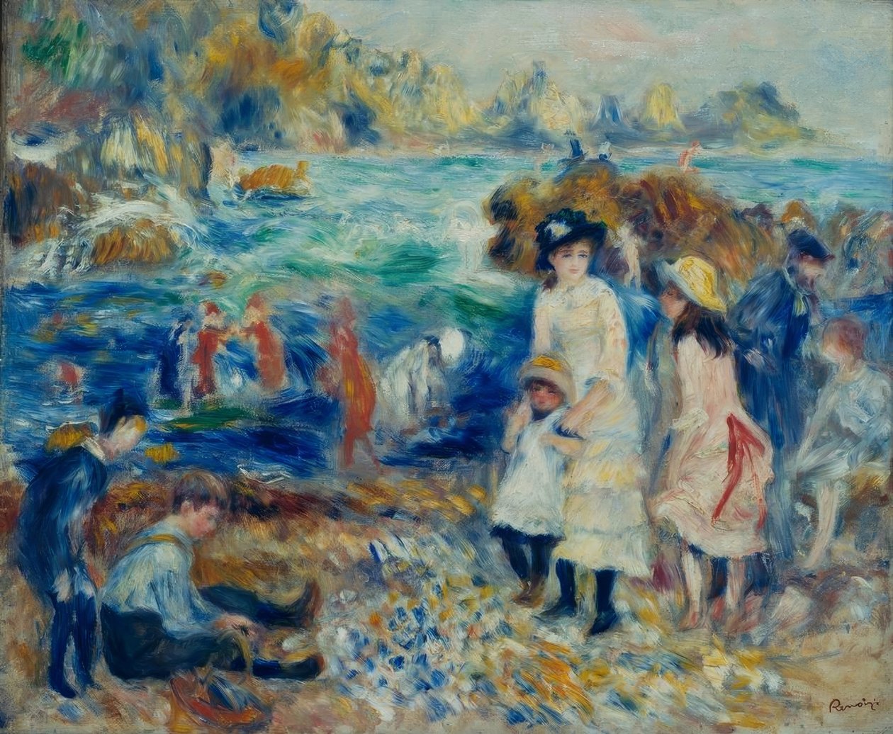 Dzieci nad morzem w Guernsey autorstwa Pierre Auguste Renoir