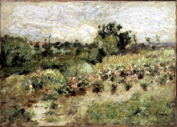 Pole róż (olej na płótnie) autorstwa Pierre Auguste Renoir