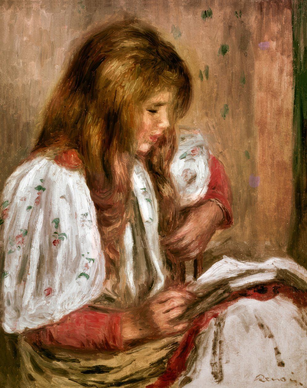 Dziewczyna w bieli autorstwa Pierre Auguste Renoir