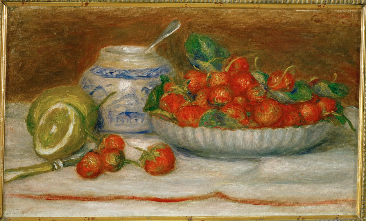 Truskawki (olej na płótnie) autorstwa Pierre Auguste Renoir