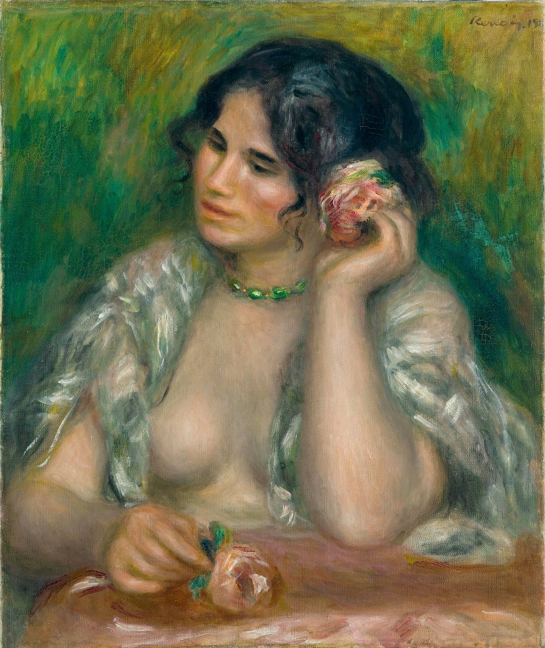 Gabrielle z różą autorstwa Pierre Auguste Renoir