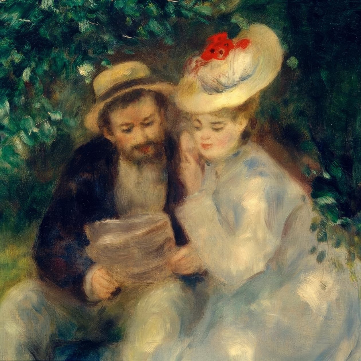 Sekrety (La Tonnelle) autorstwa Pierre Auguste Renoir
