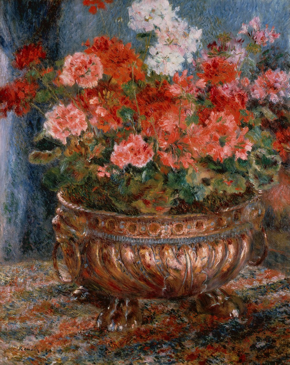 Pelargonie w Zagłębiu Miedziowym autorstwa Pierre Auguste Renoir