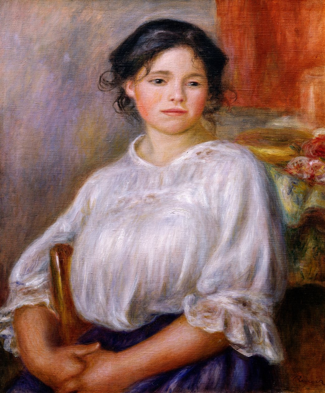 Siedząca dziewczyna — Pierre-Auguste Renoir autorstwa Pierre Auguste Renoir