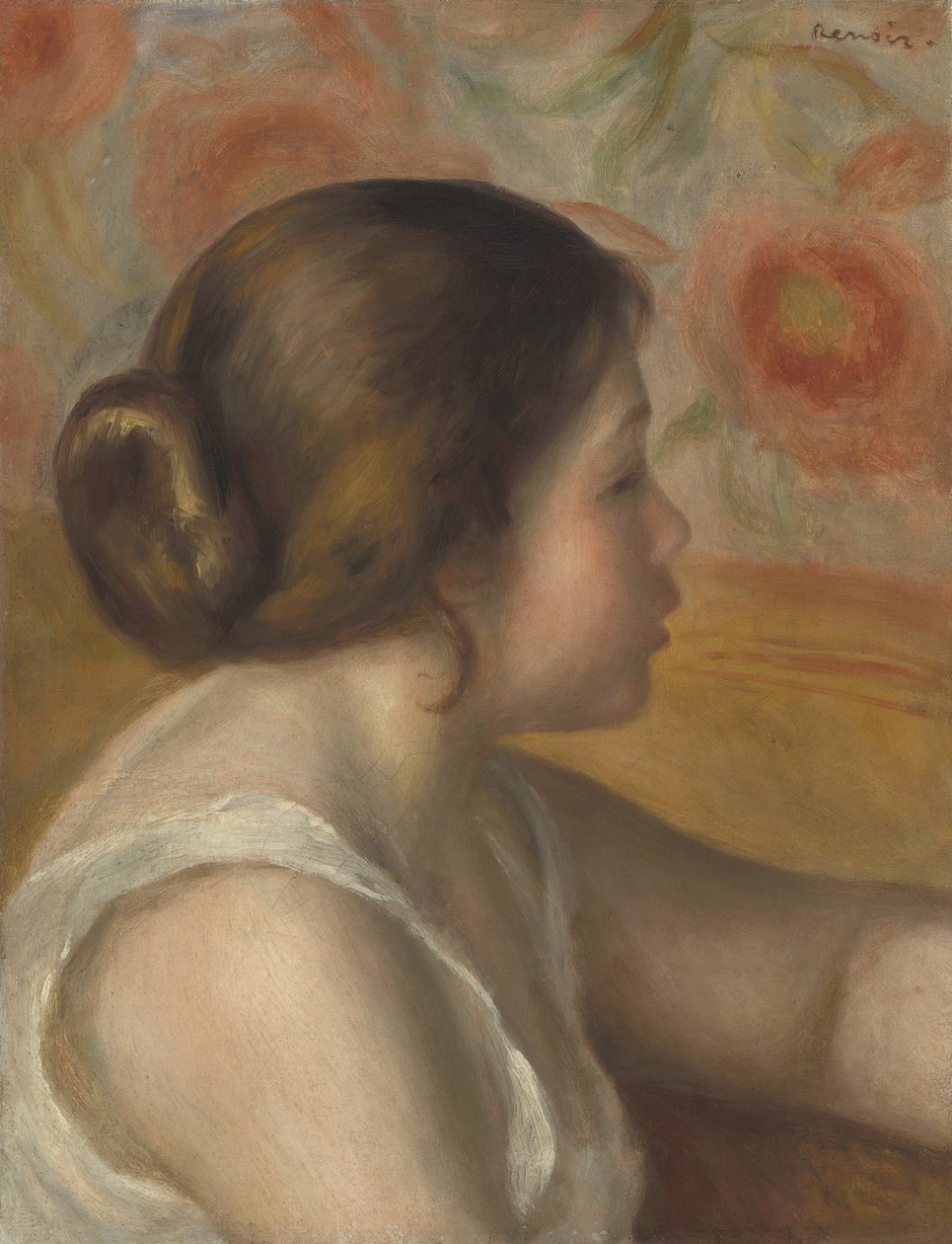 Głowa młodej dziewczyny, ok. 1890 autorstwa Pierre Auguste Renoir