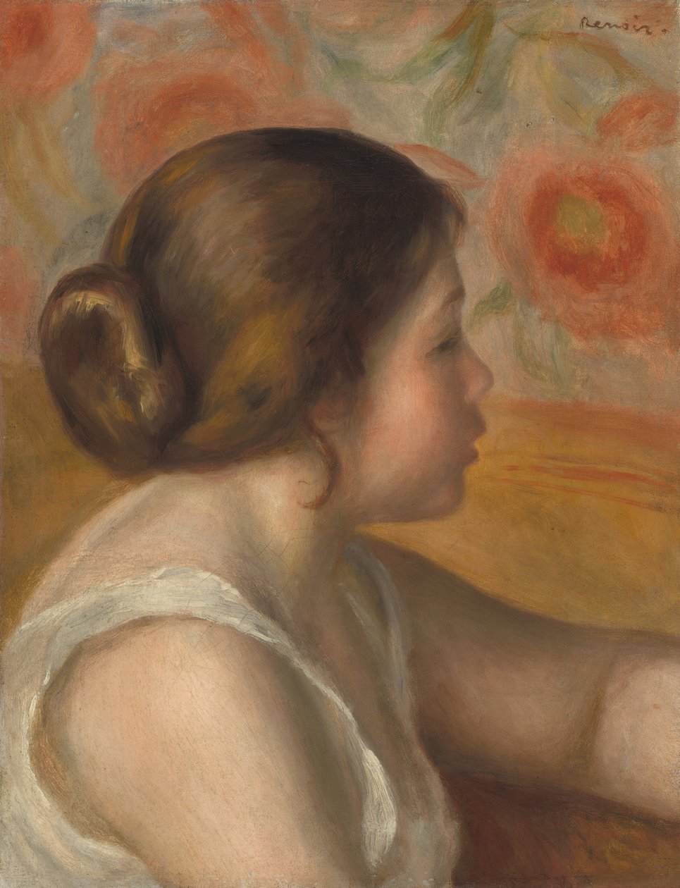 Głowa młodej dziewczyny, ok. 1890. autorstwa Pierre Auguste Renoir