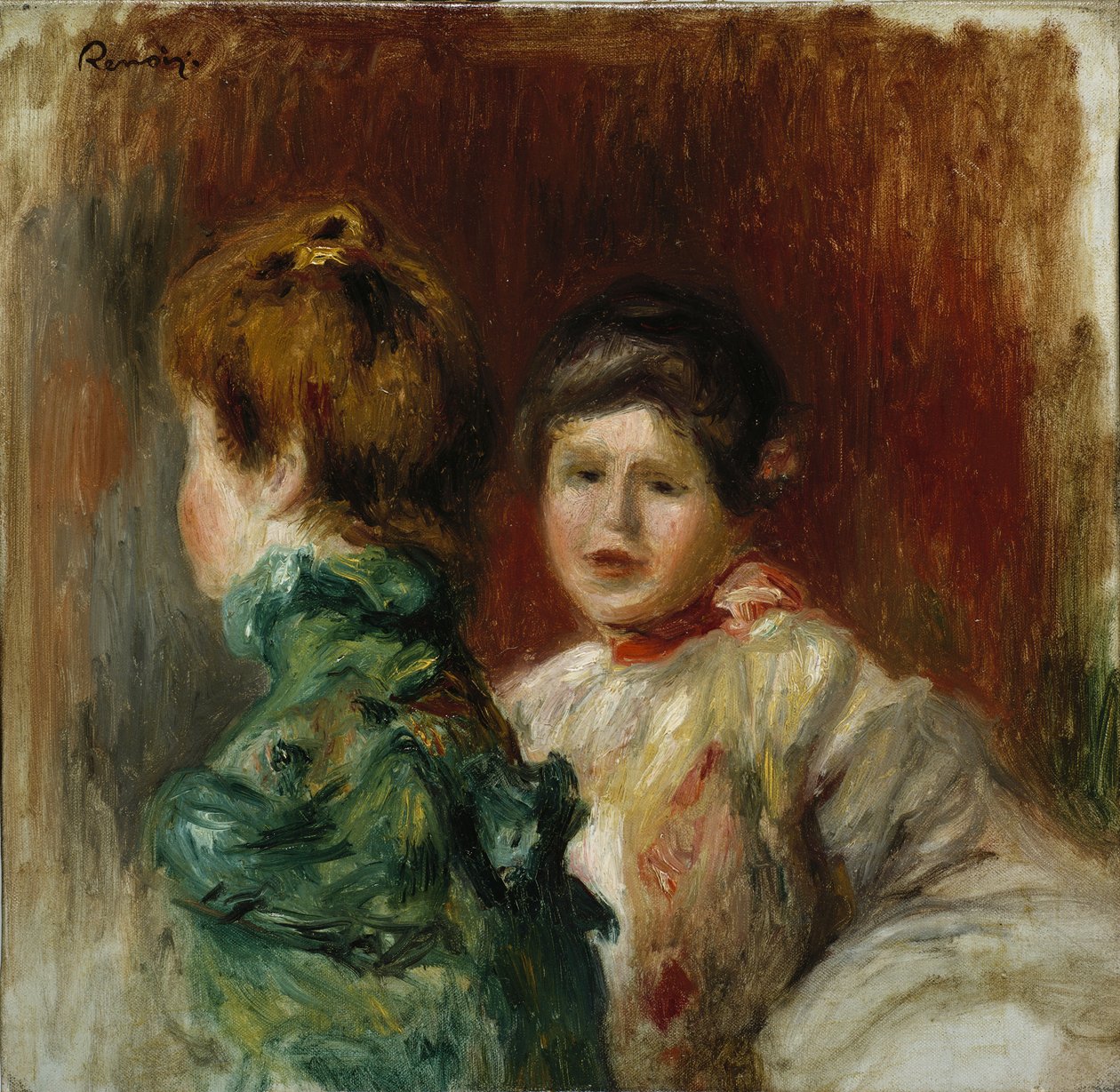Głowy dwóch kobiet, ok. 1895 (olej na płótnie) autorstwa Pierre Auguste Renoir