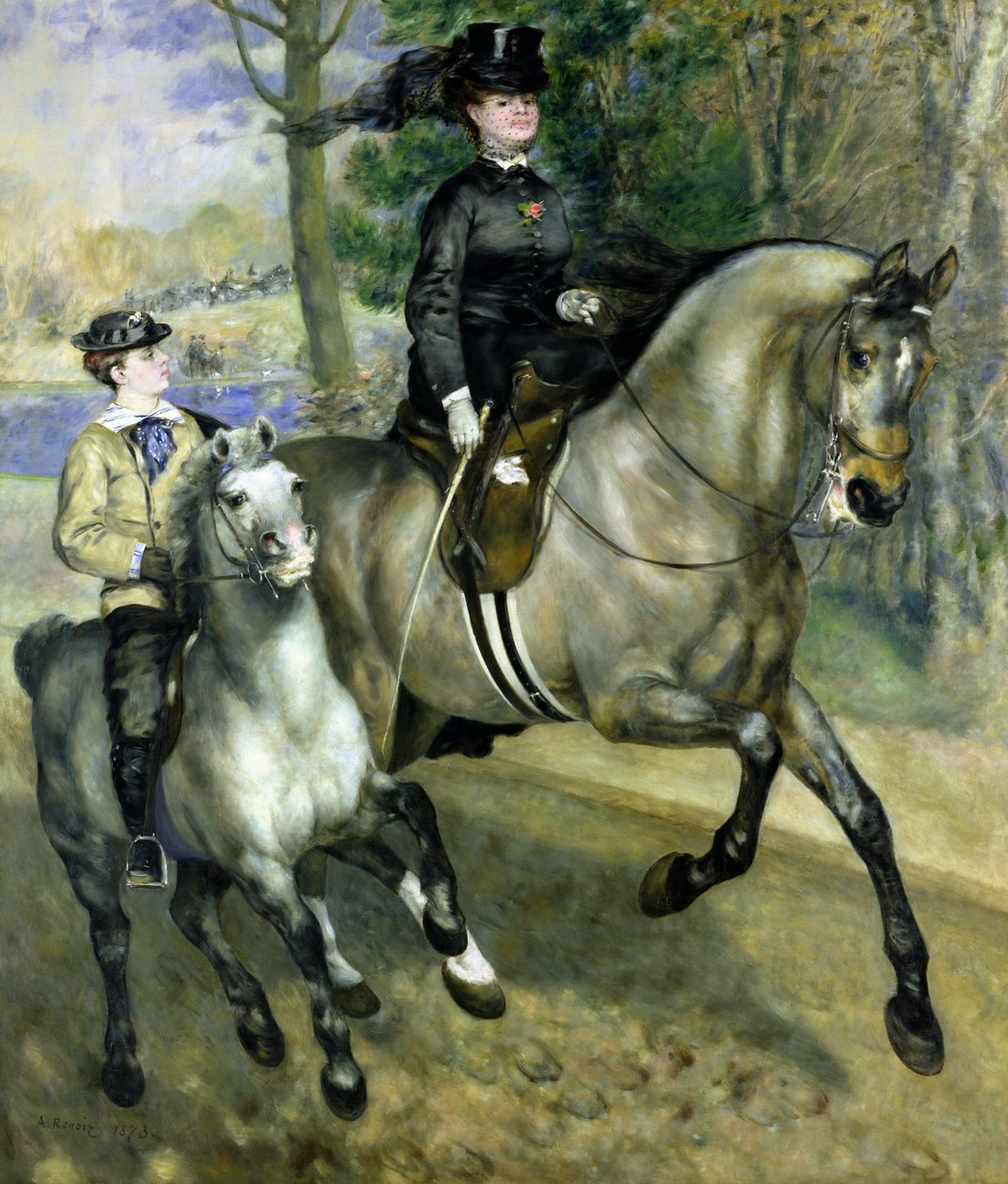 Amazonka w Lasku Bulońskim autorstwa Pierre Auguste Renoir