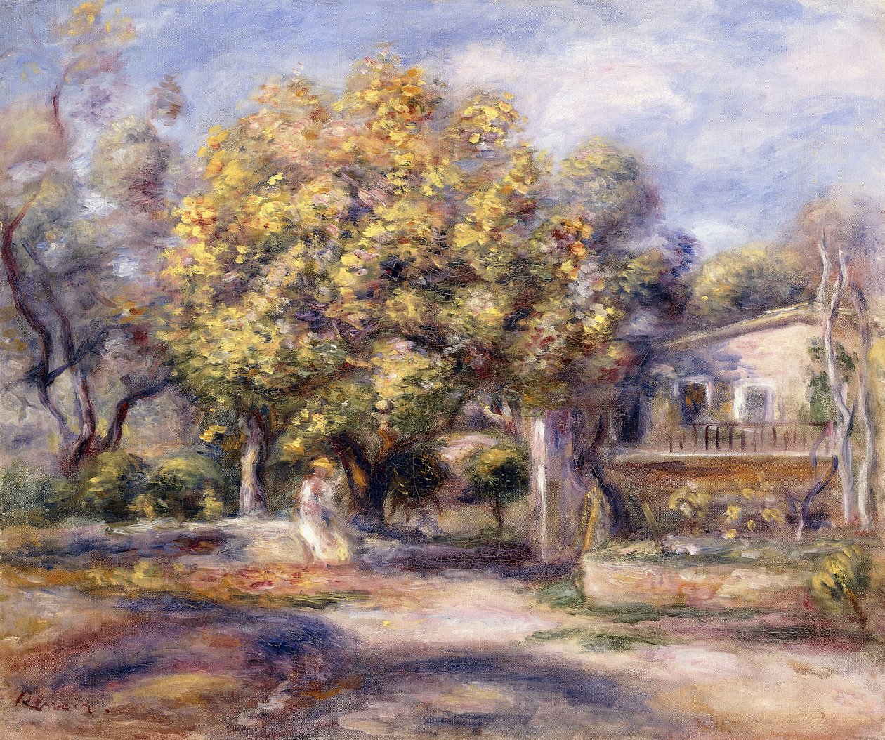 Dom w Cagnes, ok. 1905 (olej na płótnie) autorstwa Pierre Auguste Renoir
