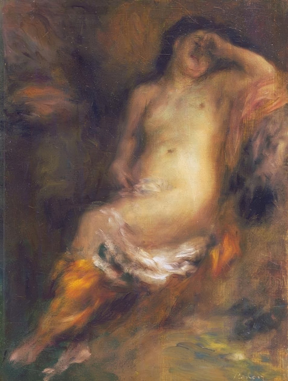 Kąpiących się zagubionych we śnie autorstwa Pierre Auguste Renoir