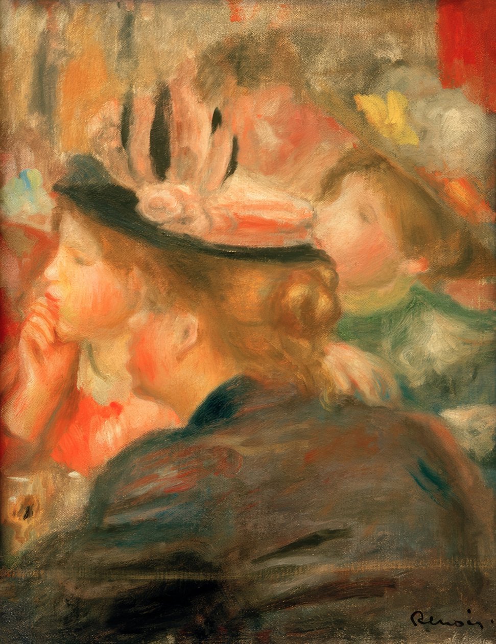 W teatrze autorstwa Pierre Auguste Renoir