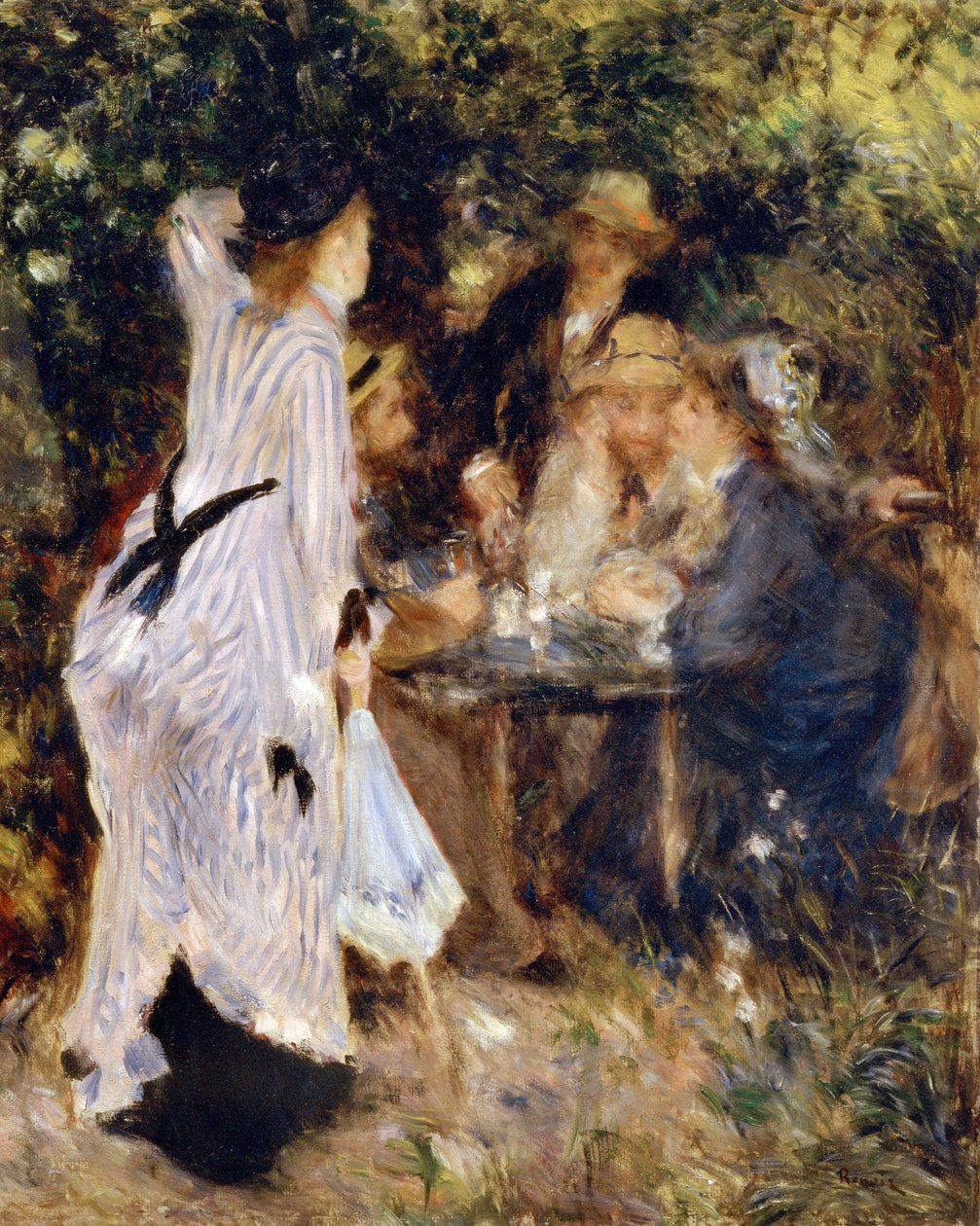 W Ogrodzie Au Jardin du Moulin de la Galette, 1876. autorstwa Pierre Auguste Renoir
