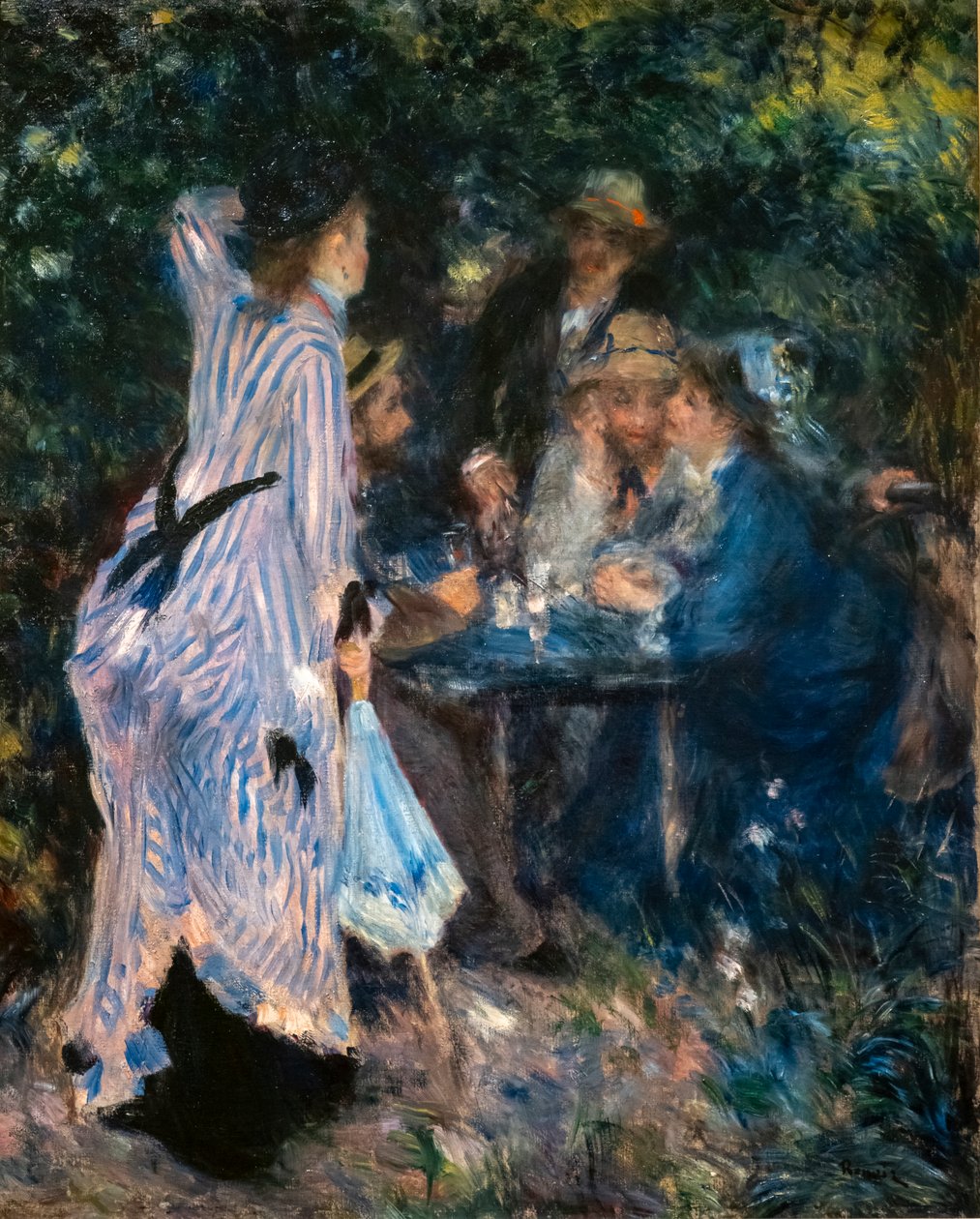W ogrodzie. Pod drzewami Moulin de la Galette autorstwa Pierre Auguste Renoir