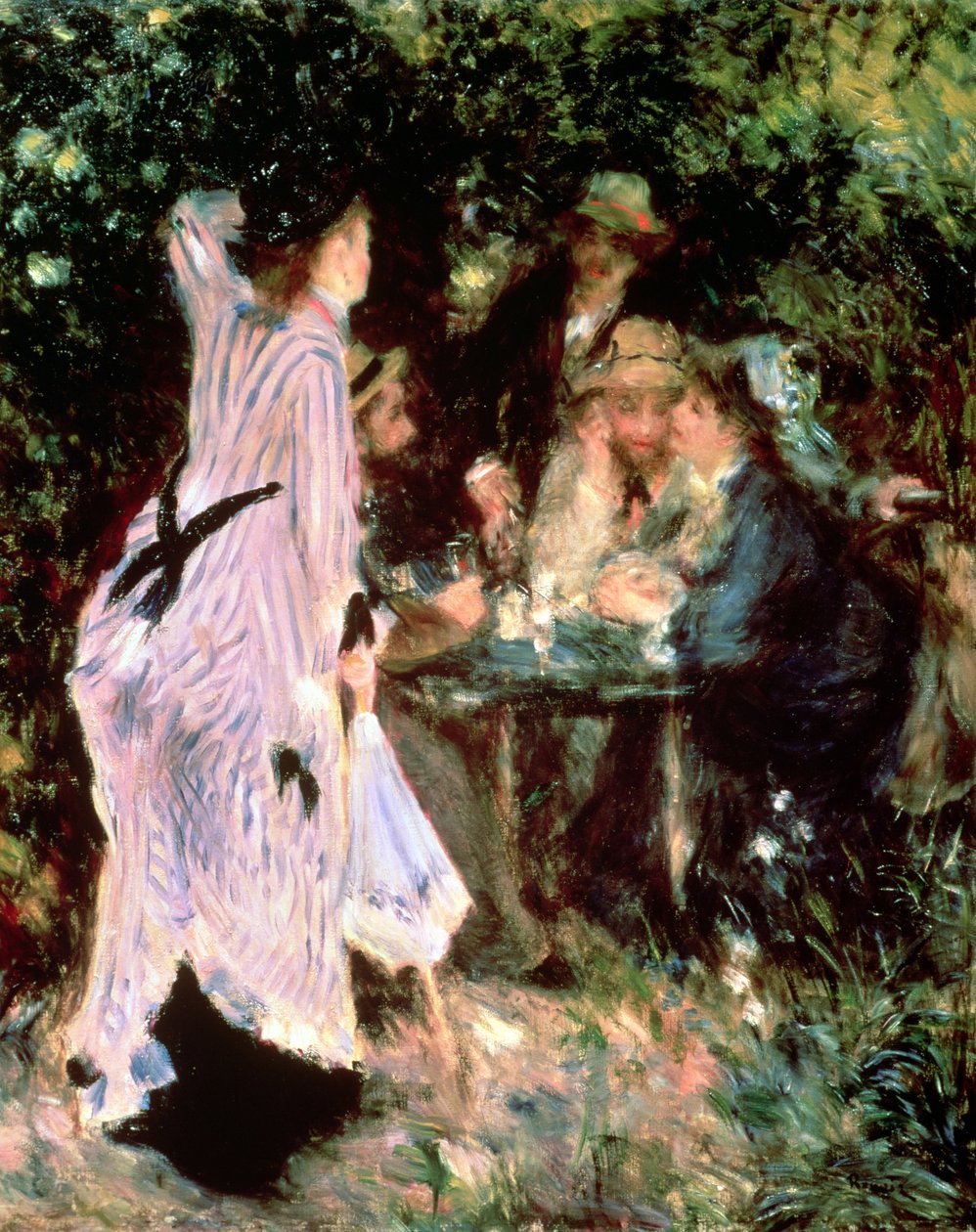 W ogrodzie, czyli pod drzewami Moulin de la Galette autorstwa Pierre Auguste Renoir