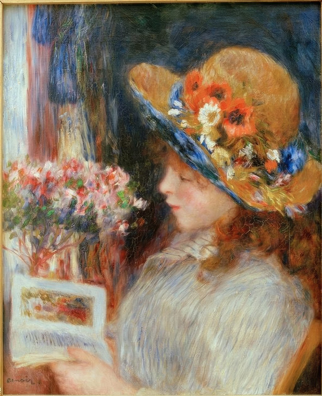 Młoda dziewczyna czyta autorstwa Pierre Auguste Renoir