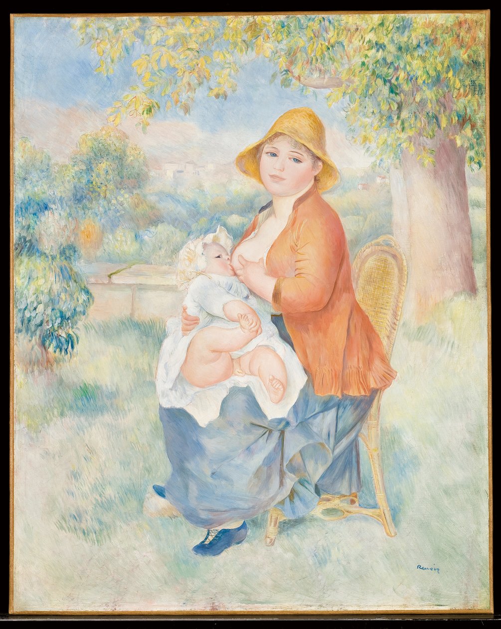 Dziecko przy piersi, 1886 autorstwa Pierre Auguste Renoir