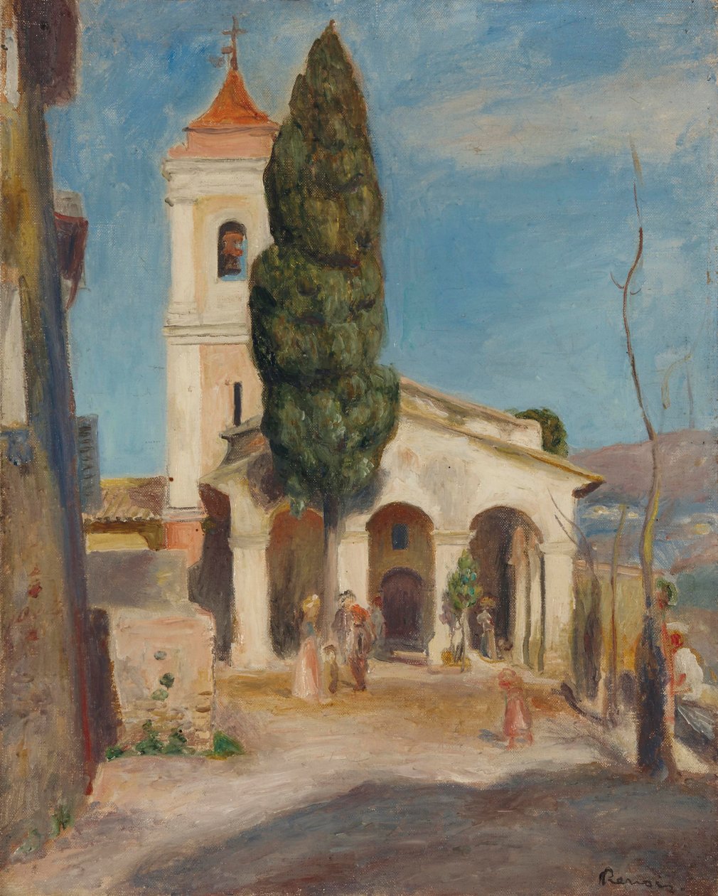 Kaplica Matki Bożej Opiekuńczej w Haut-de-Cagnes, 1905 autorstwa Pierre Auguste Renoir