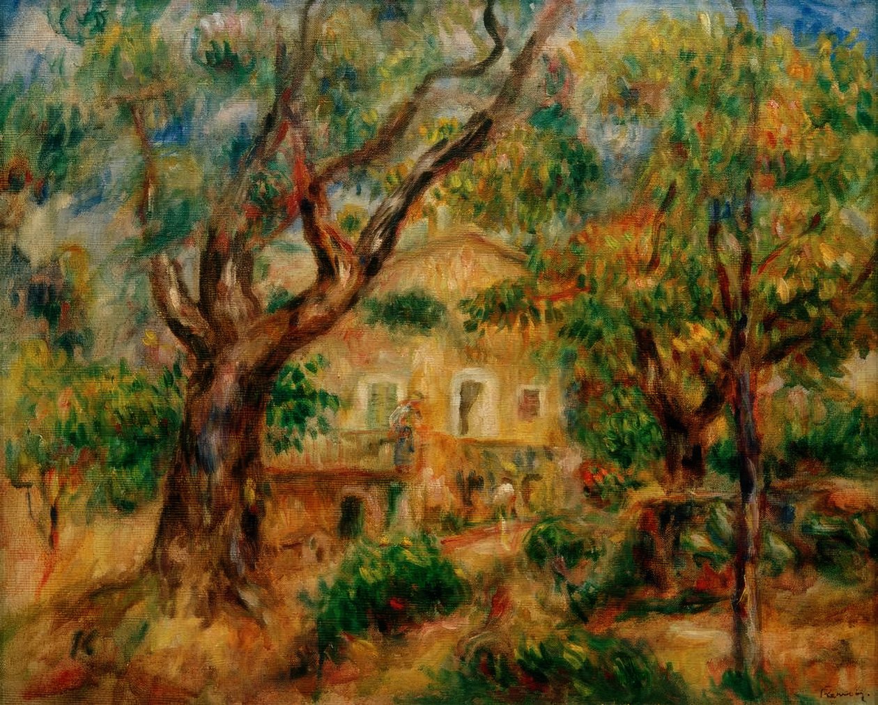 La Ferme aux Collettes autorstwa Pierre Auguste Renoir
