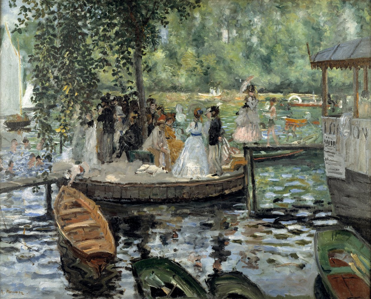 La Grenouillere, 1869 autorstwa Pierre Auguste Renoir