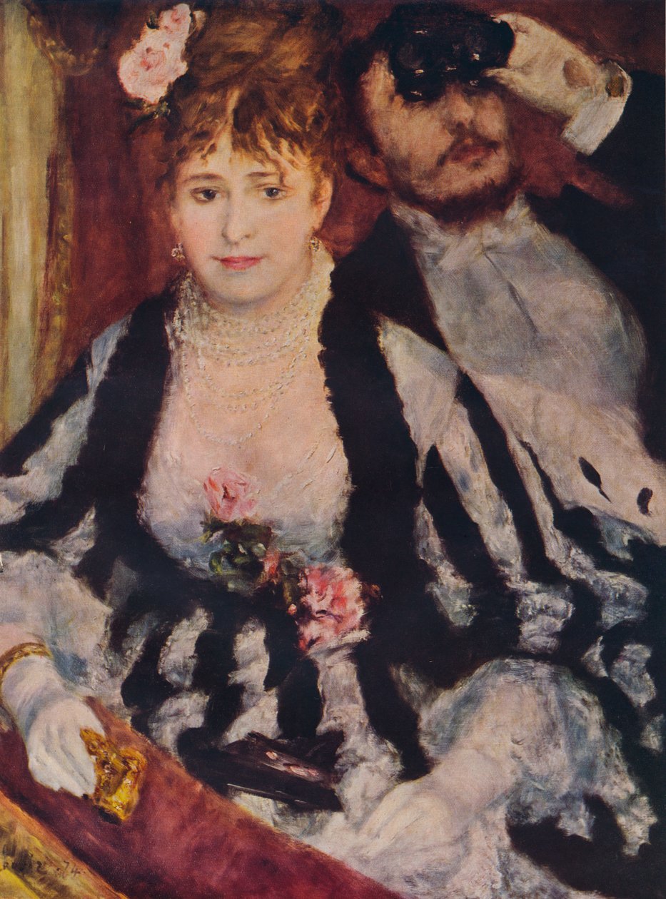 La Loge Pudełko teatralne, 1874, 1938 autorstwa Pierre Auguste Renoir